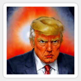 Trump Cartoon Mugshot Sticker